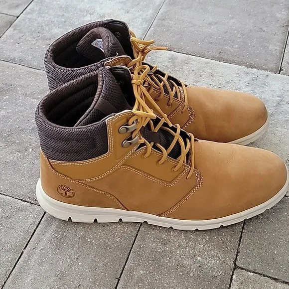 Timberland Graydon Sneaker Lace-up Boot Wheat Nubuck Sz 9 - Picture 3 of 9